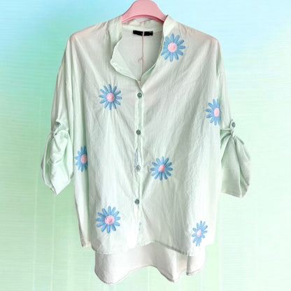 leichte Baumwoll Bluse "DAISY", mint
