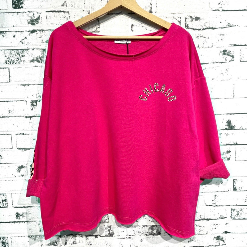 Sweater "CHICAGO", fuchsia