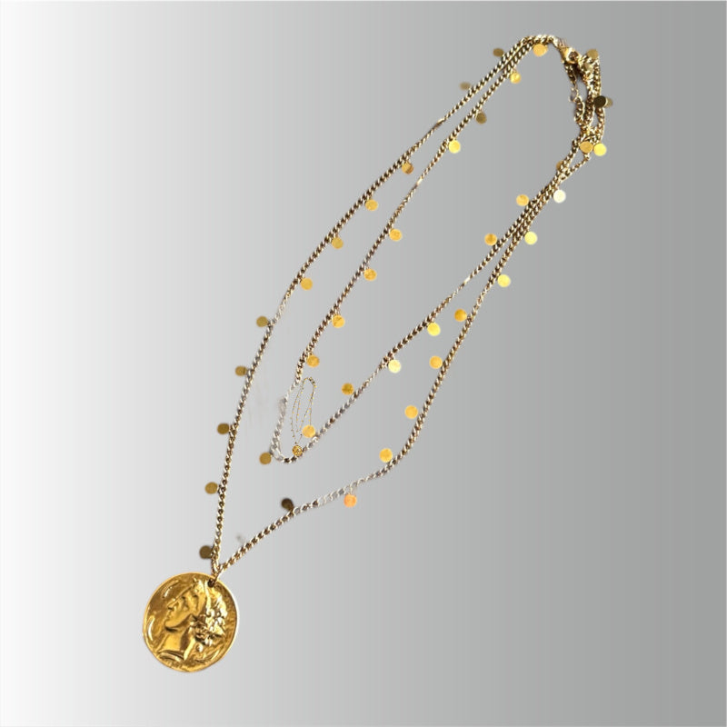 Halsketten "LARGE ANTIQUE COIN", gold