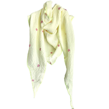 Musselin Dreiecks-Tuch "LOVELY HEARTS"