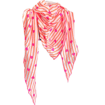 Musselin Dreiecks-Tuch "LOVELY HEARTS"