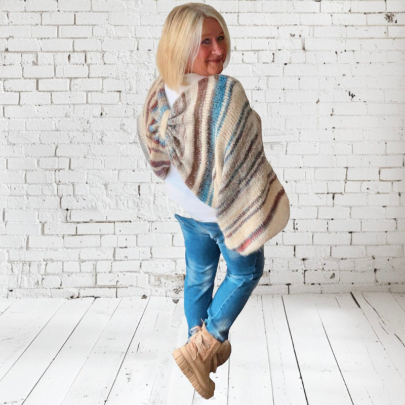 Geripptes Tanktop "SUNNY", weiß