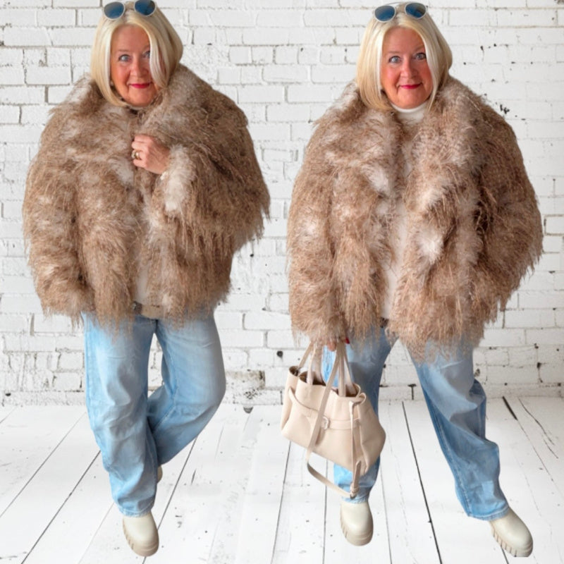 Felljacke "LUXURY FAKE FUR", braun