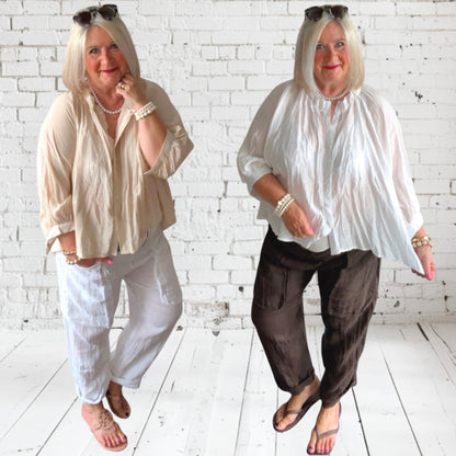 Leinen Hose "BIG POCKETS"