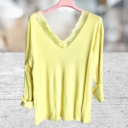 Longsleeve "DOUBLE LACE" mit Spitze