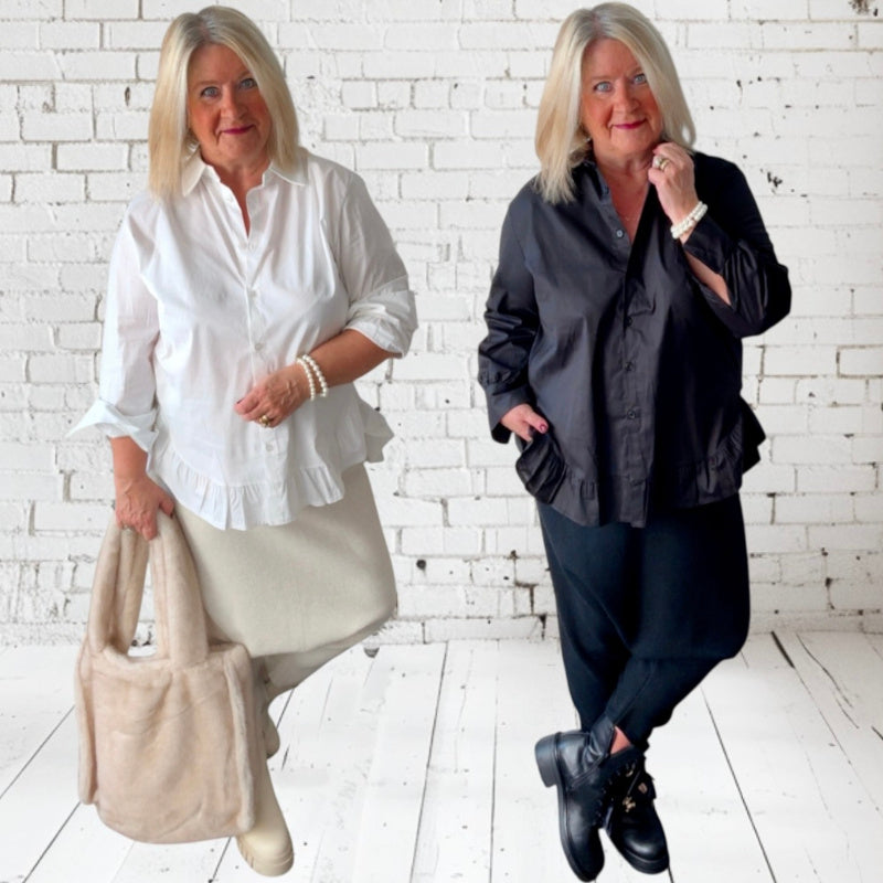 Bluse "VOLANT", in 2 Farben