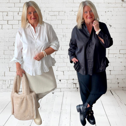 Bluse "VOLANT", in 2 Farben