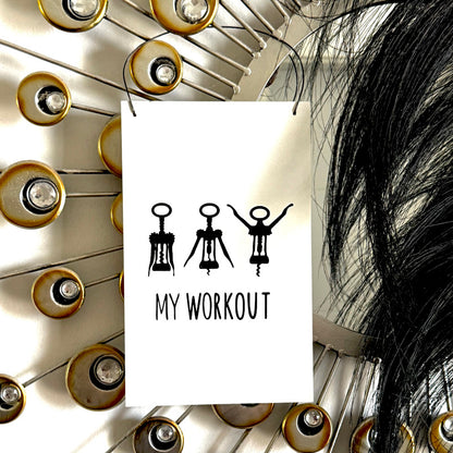 Holzschild "MY WORKOUT"