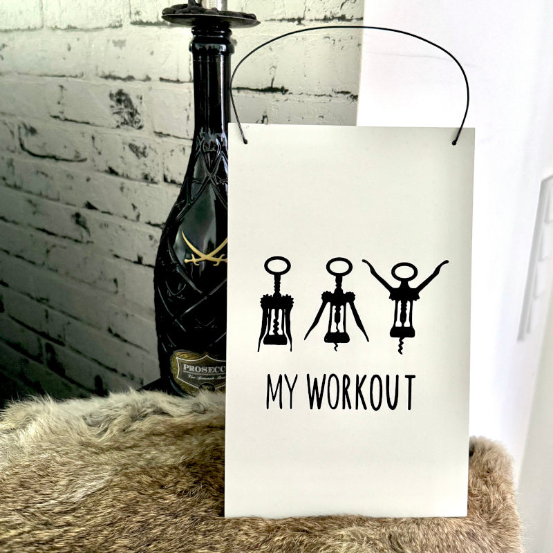 Holzschild "MY WORKOUT"