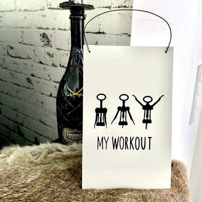 Holzschild "MY WORKOUT"