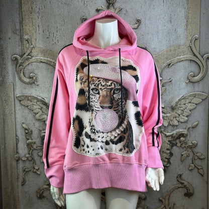 ROSE Hoodie "TIGER BUBBLE GUM", rosa