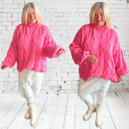 Baggy Hose "IN STYLE" mit Netz-Design, offwhite