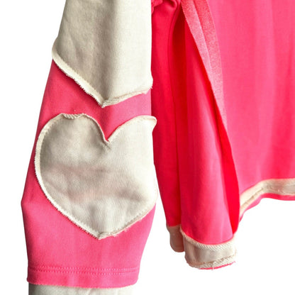 Sweater "HEART PATCH", neonkoralle