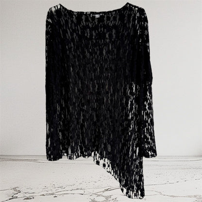 Spitzenshirt asymmetrisch "LACE" - in 4 Farben