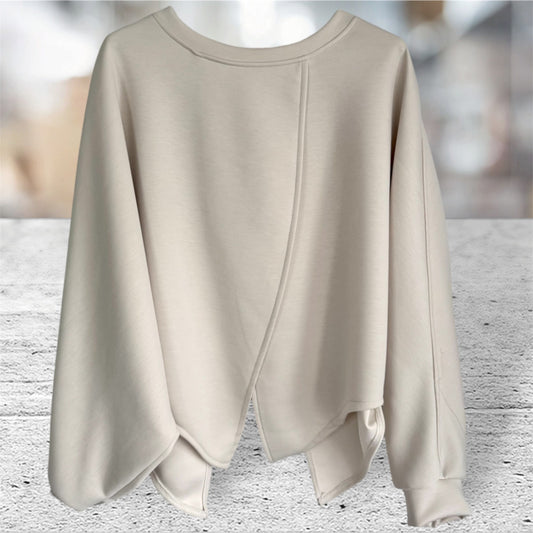 Viskose Sweatshirt "SWING", beige