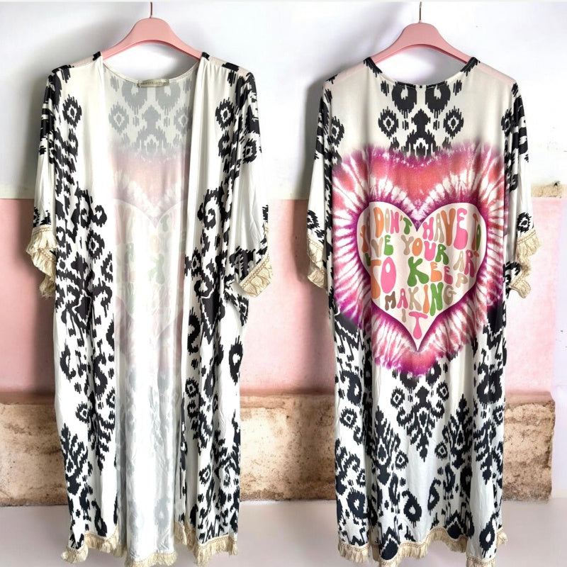 BOHO Kimono "HEART"