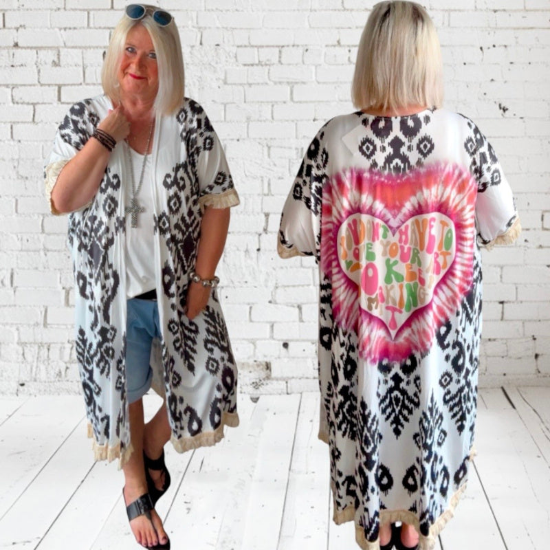 BOHO Kimono "HEART"