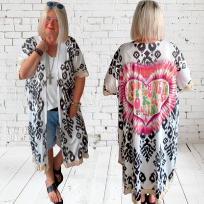 BOHO Kimono "HEART"