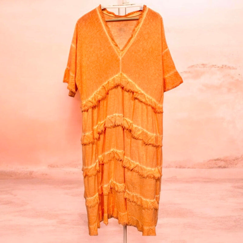 Maxi Kleid "SPIRIT FLY", neonorange (lieferbar ab ca. 26.06.)