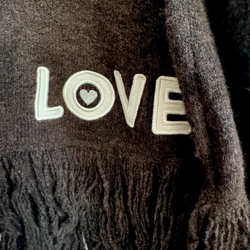 Pullover "FRINGE LOVE", braun