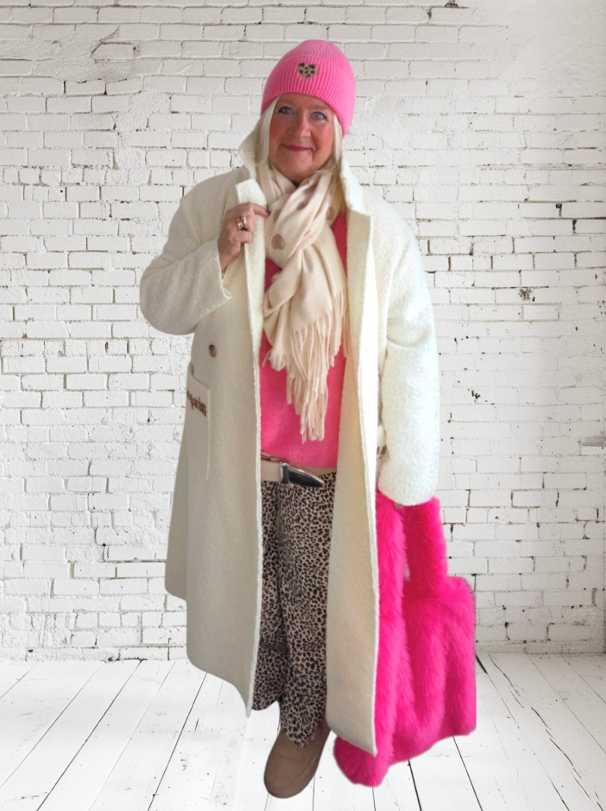 Schal "LOVELY HEART", vanille