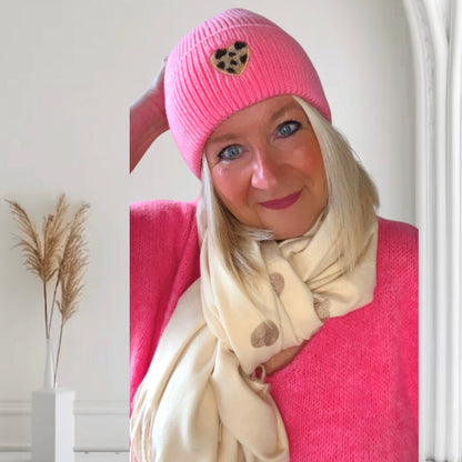 Schal "LOVELY HEART", vanille