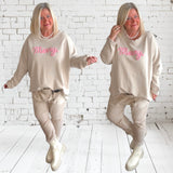 Sweatshirt "MERRY", beige