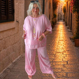 Viskose 2-Teiler "CHICO", candy rosa