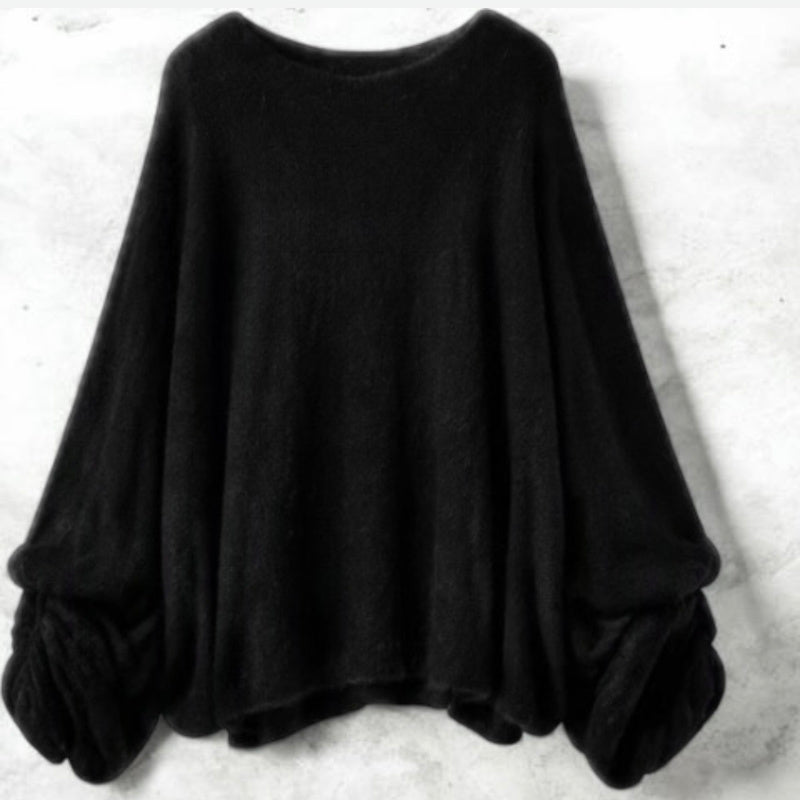 ZETA OTTO Pullover "BATWING", schwarz
