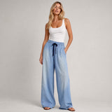 Leichte Marlene Hose "LYOCELL" light blue