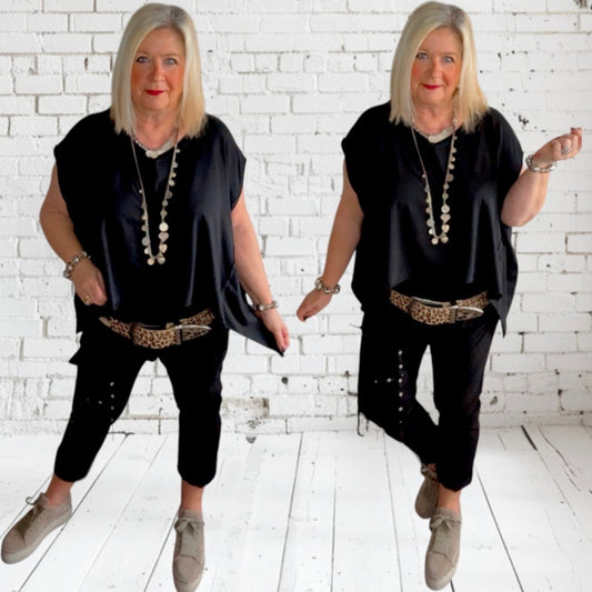 Baggy Hose "CARGO" mit Glitzernieten