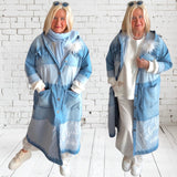 Jeans Mantel "FABULOUS" mit Kapuze, light denim