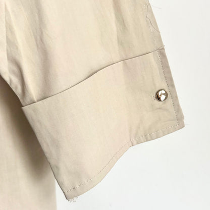 Bluse "MANDARIN" mit Stehkragen, beige