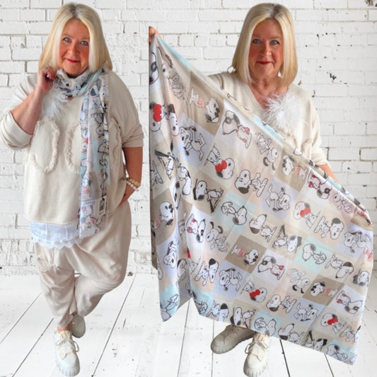 Viskose Schal "SNOOPY"