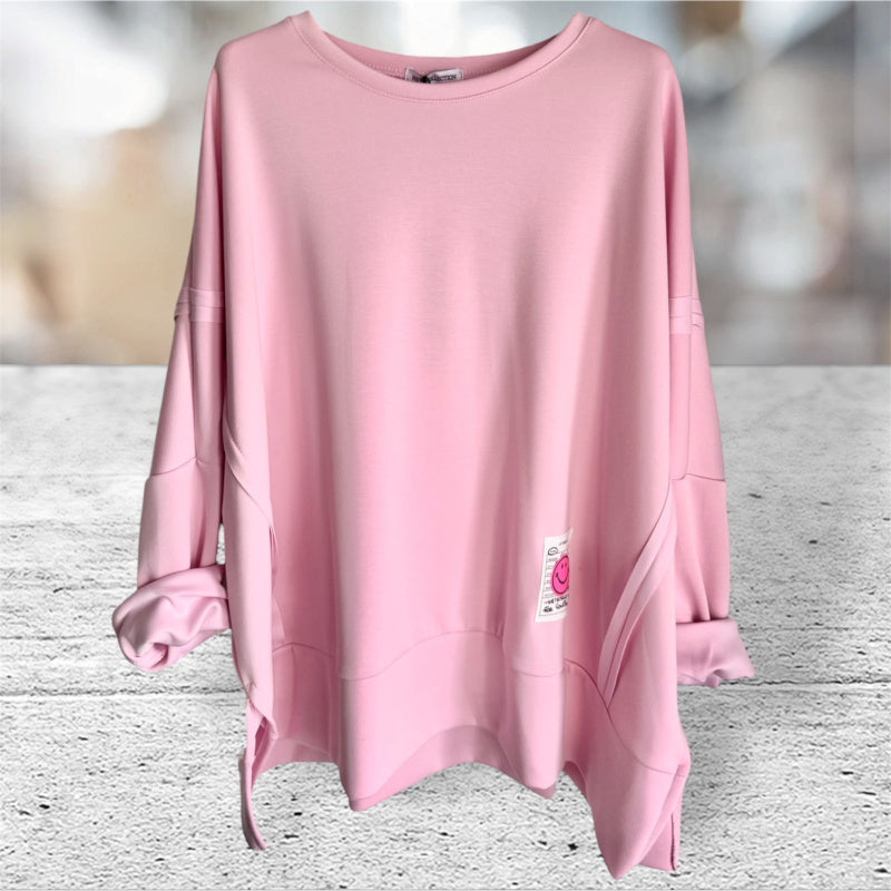 Viskose Sweater "LUCKY", rosa