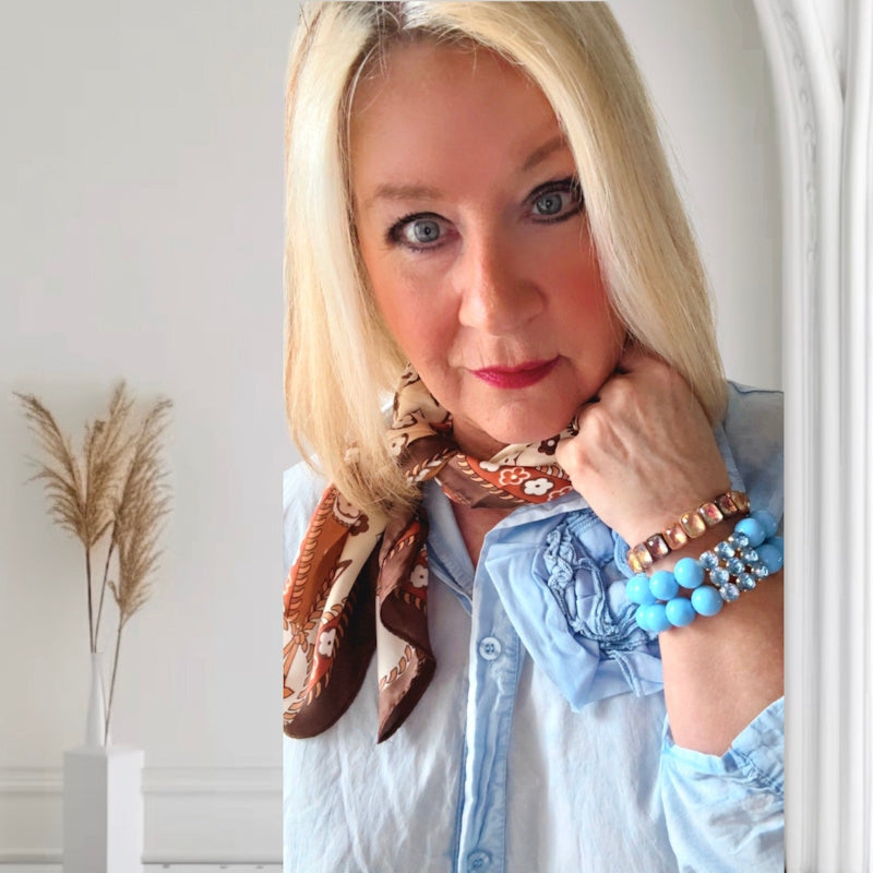 Bluse "CUTE BLOSSOM", hellblau