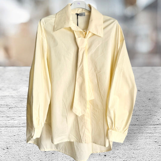 Bluse "BUSINESS" mit Krawatte, gelb