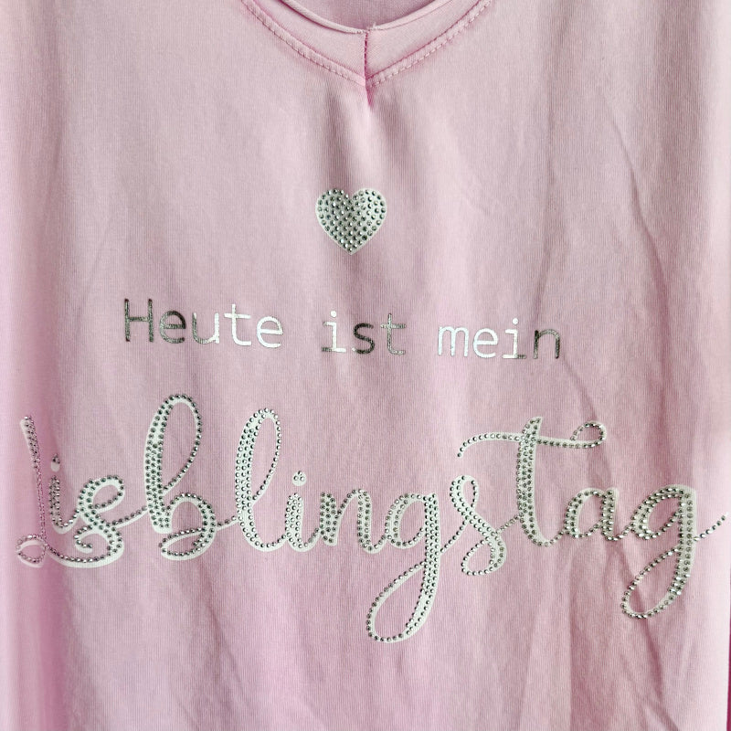 T-Shirt "LIEBLINGSTAG", barbie rosa