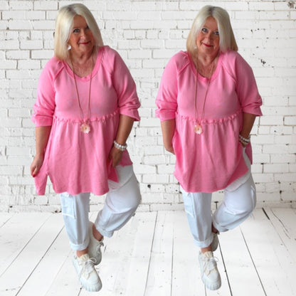 Sweater "LIKE A DRESS", candy rosa