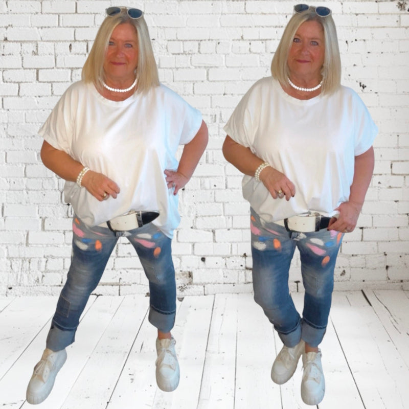 SEXY WOMAN Jeans "BRUSH STROKE"