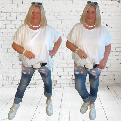 SEXY WOMAN Jeans "BRUSH STROKE"