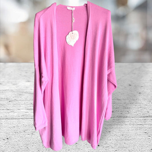 Strickjacke | Cardigan "SARAH", dunkel rosa