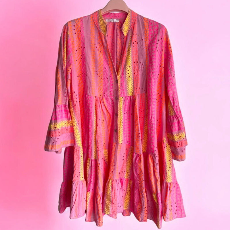 Tunika Kleid "SANGALLO", candy