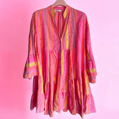 Tunika Kleid "SANGALLO", candy