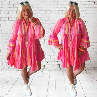 Tunika Kleid "SANGALLO", candy