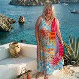 Maxi Kleid "AMALFI" mit Lurex, multi