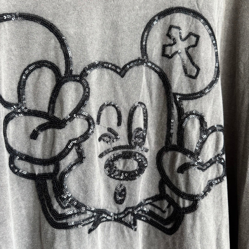 oversized Langarm Shirt "MOUSE", anthrazit (lieferbar ab ca. 09.09.) (Kopie)