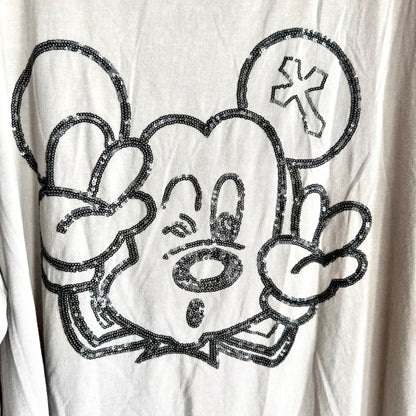 oversized Langarm Shirt "MOUSE", beige (lieferbar ab ca. 09.09.)