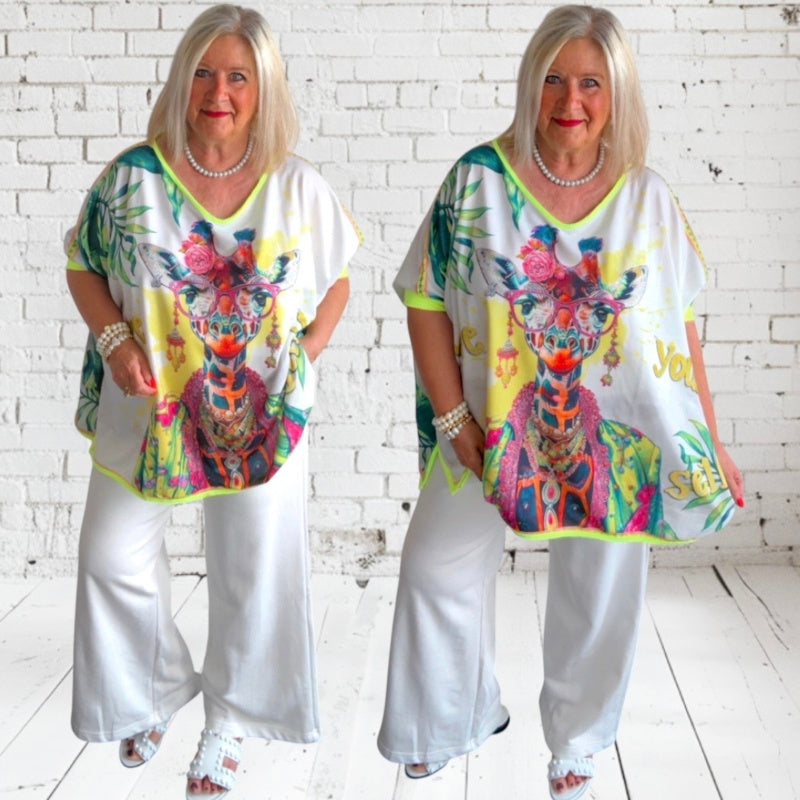 ROSE Shirt "TROPICAL", gelb/multi