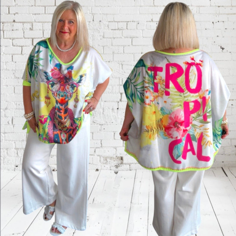 ROSE Shirt "TROPICAL", gelb/multi